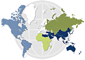 Secteurs de distribution et contacts dans le monde entier